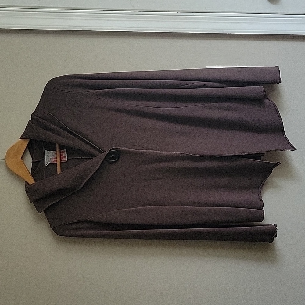 EUC N4 Anthropologie Open-Front Brown Sweatshirt Material Hoodie